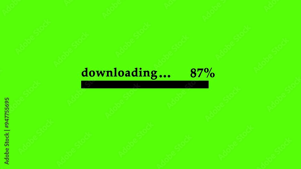 Poster loading bar. loading download transfer 0-100%in alpha channel.