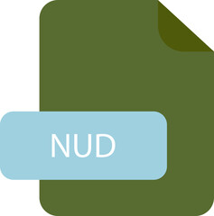 NUD file extension icon rounded corners and deep color