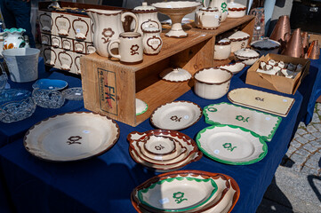 Antique market in the town of Askersund Sweden