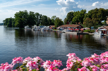 Antique market in the town of Askersund Sweden
