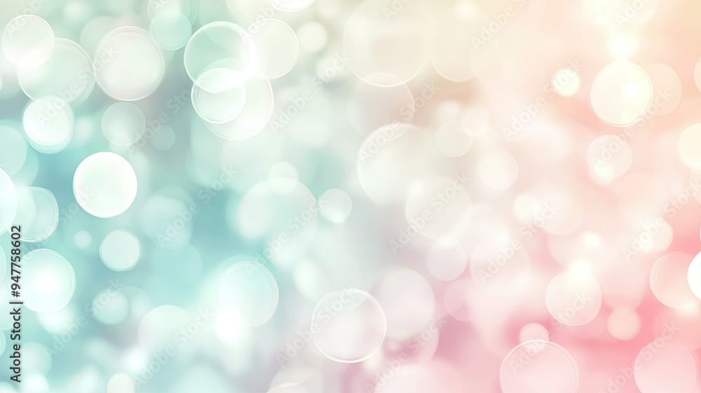 Poster pastel abstract background with gentle bokeh in a vector illustration, perfect for a serene and eleg