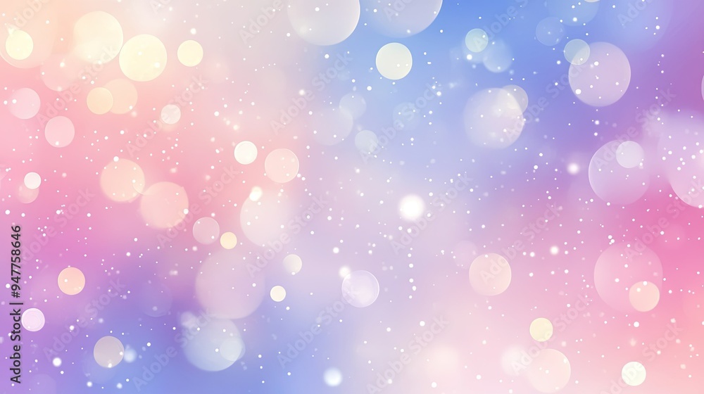 Poster pastel abstract background with gentle bokeh in a vector illustration, perfect for a serene and eleg