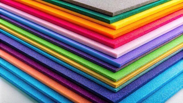 EVA foam sheets in various colors and textures for crafting and DIY projects , EVA foam, sheets, material, texture