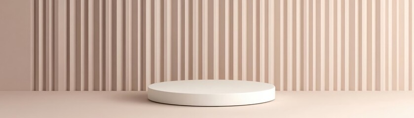 Smooth ivory pedestal, refined textures, luxury minimalist elegance, flat design illustration