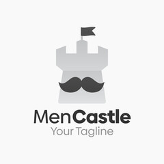 Men Castle Logo Design Template. Good for Business, Agency, Community and Organization