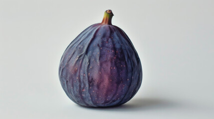 A whole fig isolated on a white background