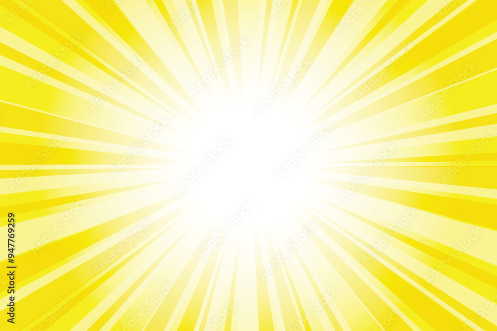 Poster abstract yellow sun rays background. buff yellow sunburst background with glowing light rays. bright