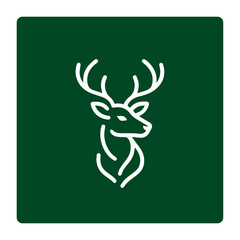 modern and minimalist deer antlers vector logo design