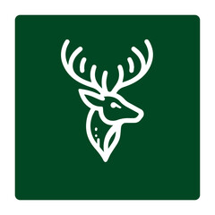 modern and minimalist deer antlers vector logo design