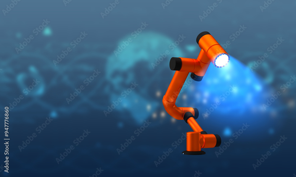 Poster robot machine machinery futuristic industry science modern artificial intelligence ai factory indust