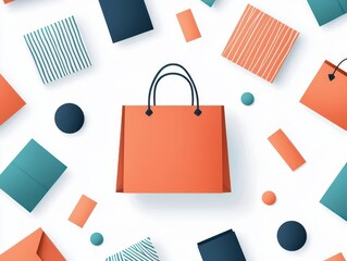 Shoppers flat design top view Black Friday theme watercolor Complementary Color Scheme