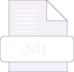 NII File extension icon fill with minimal colors