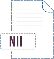 NII File format icon dashed outline