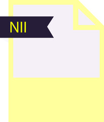 NII File format icon roe color fill