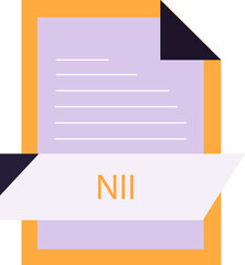 NII File format icon modern design