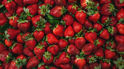 Fresh Red Strawberries Background