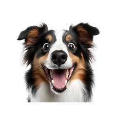 Happy Dog with Big Smile and Wide Eyes