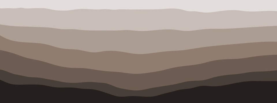 Layered soil and rock subsurface. Sedimentary strata