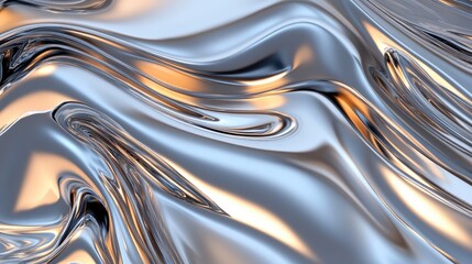 Obraz premium Shiny polished metal texture with reflections for futuristic