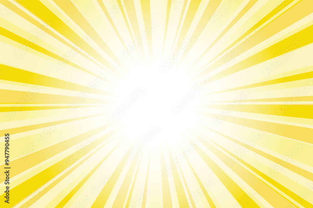 Poster abstract jasmine yellow sun rays background. light yellow sunburst background with glowing light ray