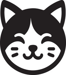 Silhouette vector style cat head