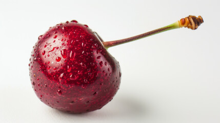 A whole cherry isolated on white