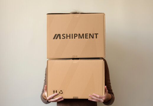 Moving Boxes Mockup With Generative AI
