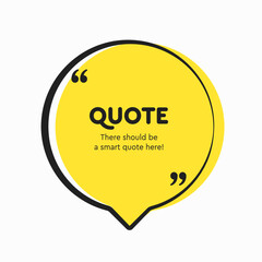 Quote frame blank. Text quote boxes, message