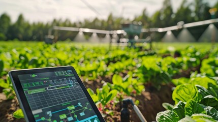 Modern Farming Innovation SolarPowered Irrigation System and TechSavvy Farmer