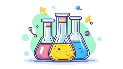 Logo Design for a Chemistry Website Featuring Chemical Particles and Elements, Highlighting Scientific Elements and Molecular Structures.