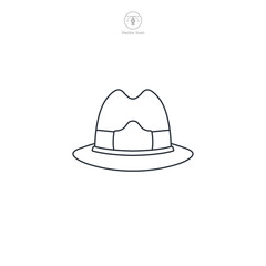 Bavarian Hat icon symbol vector illustration isolated on white background