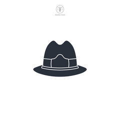 Bavarian Hat icon symbol vector illustration isolated on white background