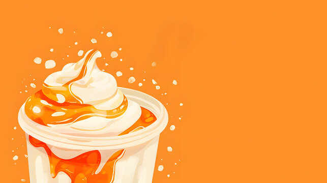 Minimalist Food Art: Two-Dimensional Design of Dairy Products with Copyspace