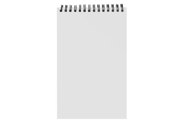 The isolated spiral paper notebook