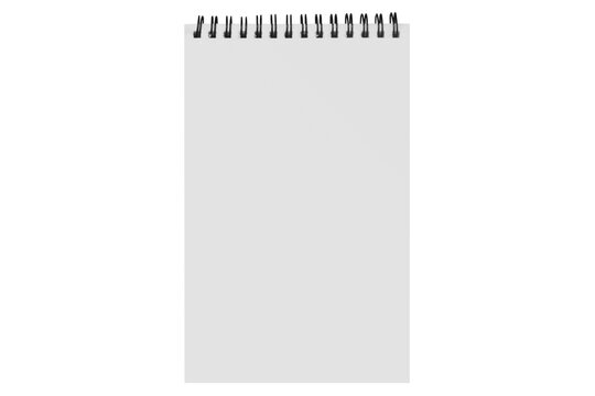 The isolated spiral paper notebook