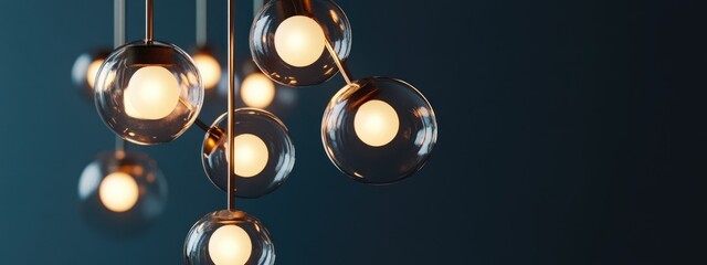 Fototapeta premium 3D rendering of a luxury light decoration design