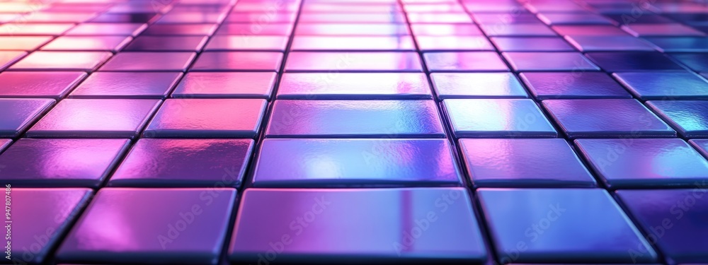 Poster 3d rendering of a tile background and floor