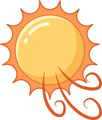 Weather Element Flat Sticker Design