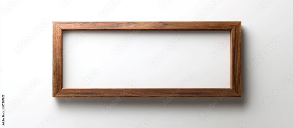 Poster 3d rendering of a wood frame isolated on a white background with a clipping path