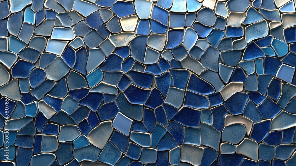 Poster 3d rendering of a ceramic mosaic fragment for use as a background