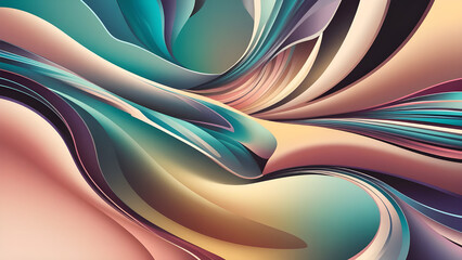 Infinite Mirage Fluid Shapes and Gradient Hues Background