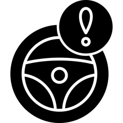 Sterring Wheel Alert Icon © Iconise