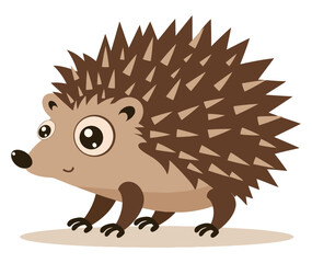 Hedgehog Art. Flat Vector Illustration