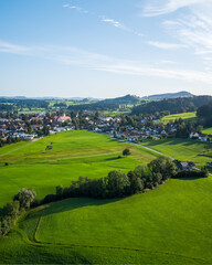 Naklejka premium German Village Weiler im Allgäu in the german alps