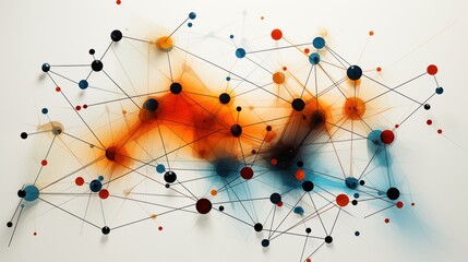 A top-down view of a crowd with an abstract network of lines and nodes visualized above them, representing the complex web of social connections.