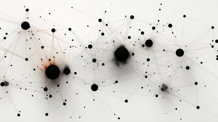 A top-down view of a crowd with an abstract network of lines and nodes visualized above them, representing the complex web of social connections.