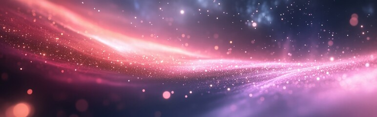 Abstraction space background for design featuring mystical light in a 3D cartoon rendering