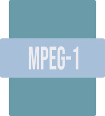 MPEG-1 ip file extension icon color fill outer flat