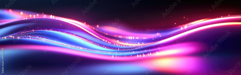 Poster Abstract motion light background in 3D cartoon rendering