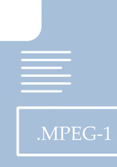 MPEG-1 File format icon fill insidse with symbol